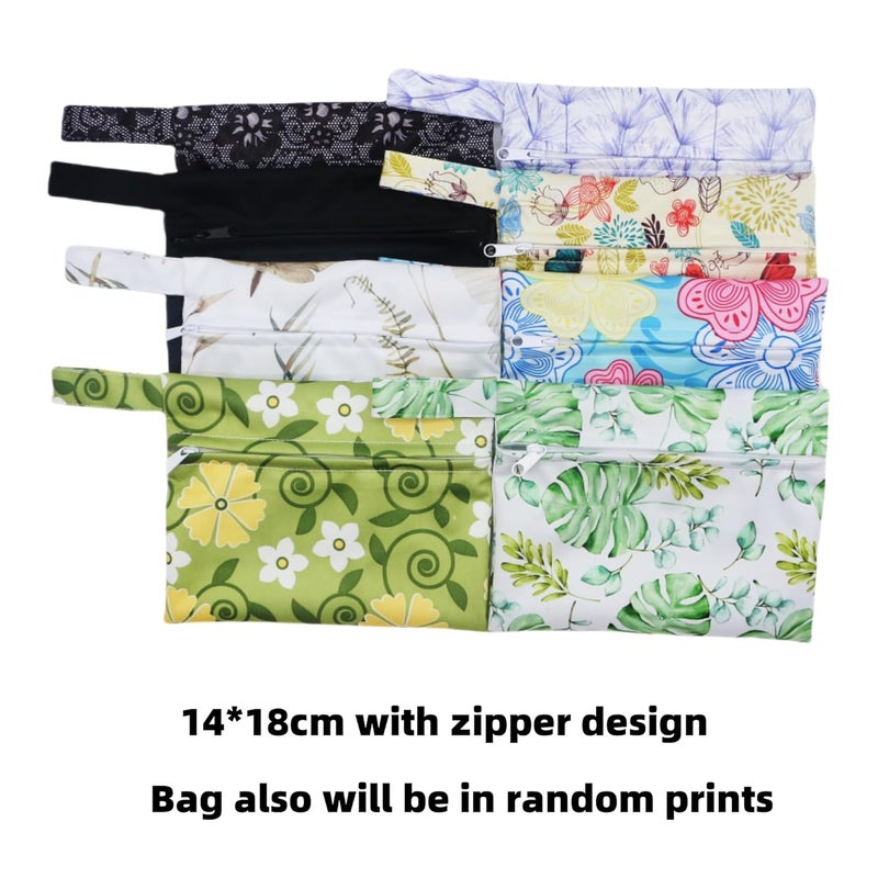 Asenappy 8 pcs(4 Pairs) Random Prints Breast Pads for Nursing Mothers, Reusable and Washable with 1 Bag(8 pcs randomprints with1 Bag) - Image 4